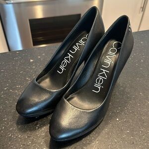 Unworn Black Calvin Klein Heels, size 9M